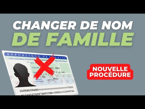 Vidéo: Comment changer le nom de famille de mon beau-fils ?