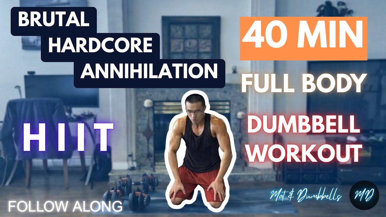 40 Min Full Body Dumbbell HIIT | BRUTAL Compound Power | Hardcore Follow Along