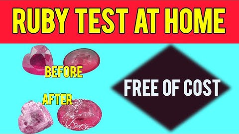 How to test ruby gemstone at home | GEMS CREST |