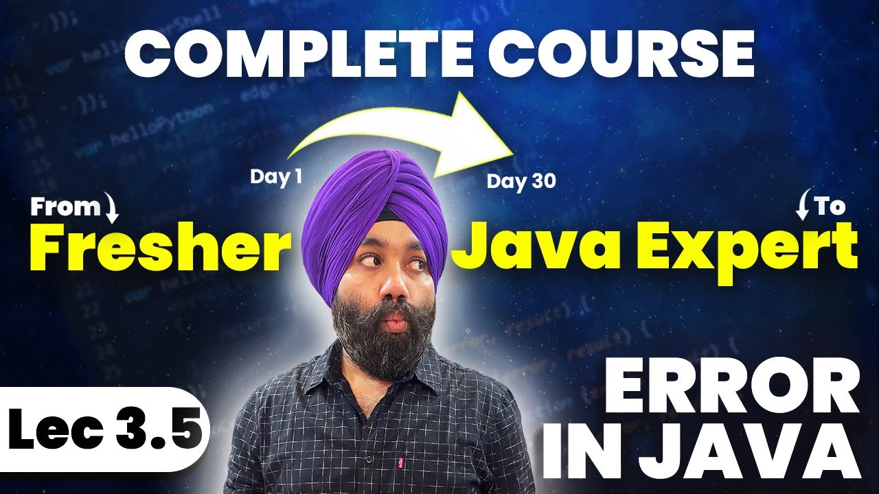 3.5 – Errors in Java - YouTube
