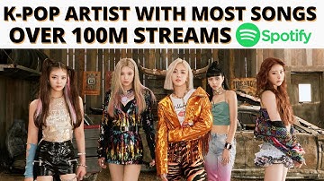 K-pop artists with most songs over 100M streams on Spotify (January 2021)