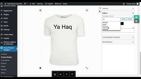 How to change color of element in FPD Online Product Designer