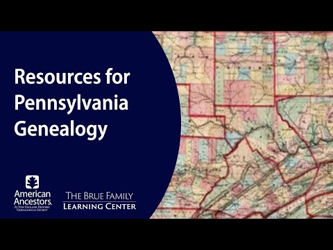 Resources for Pennsylvania Genealogy