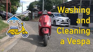 Washing and Cleaning a Vespa