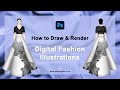 Digital Fashion Illustration Tutorial | Fashion Sketches in Adobe Photoshop | LEARN WITH SANYAM JAIN