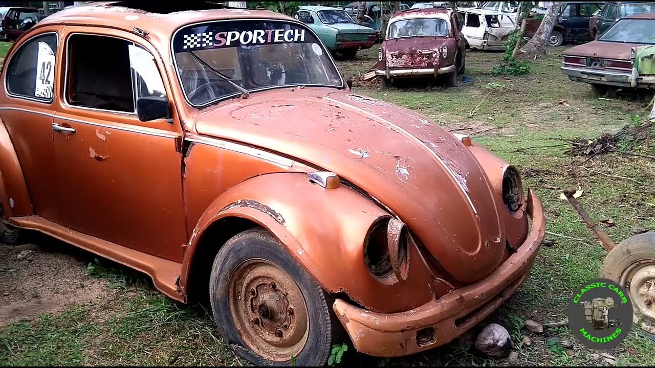 Volkswagen Beetle (වොක්ස්වැගන්) Car in a Junkyard. YouTube