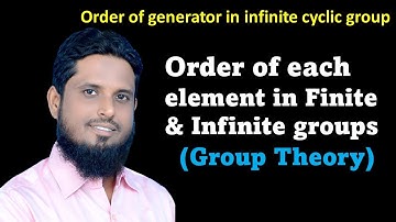 Lec 5 order of each element in a finite and infinite group, infinite order elements, order Table