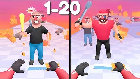 Hit Master 3D Gameplay Walkthrough Level 1-20 iOS Android Knife Assassin Hack Boss Weapon