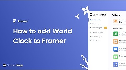 How to add World Clock to Framer