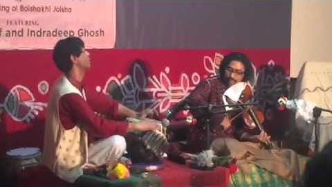 Raag Bageshree: Indradeep Ghosh on violin with Pinakpani Goswami on Tabla
