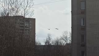 Проход вертолетов РФ. Подготовка к параду 9 мая