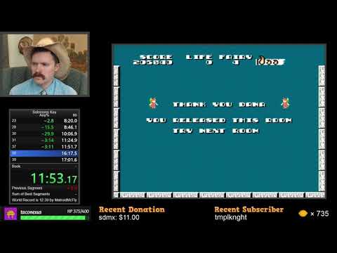 Solomon's Key NES speedrun in 19:34 by Arcus