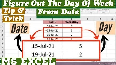 How to Figure Out The Day Of Week From Date in Excel | How to Show The Day Of Week For a Date: Excel