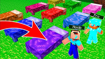 Minecraft - NOOB vs PRO vs HACKER vs GOD : SECRET PORTAL IN BED CHALLENGE ! AMV SHORT Animation