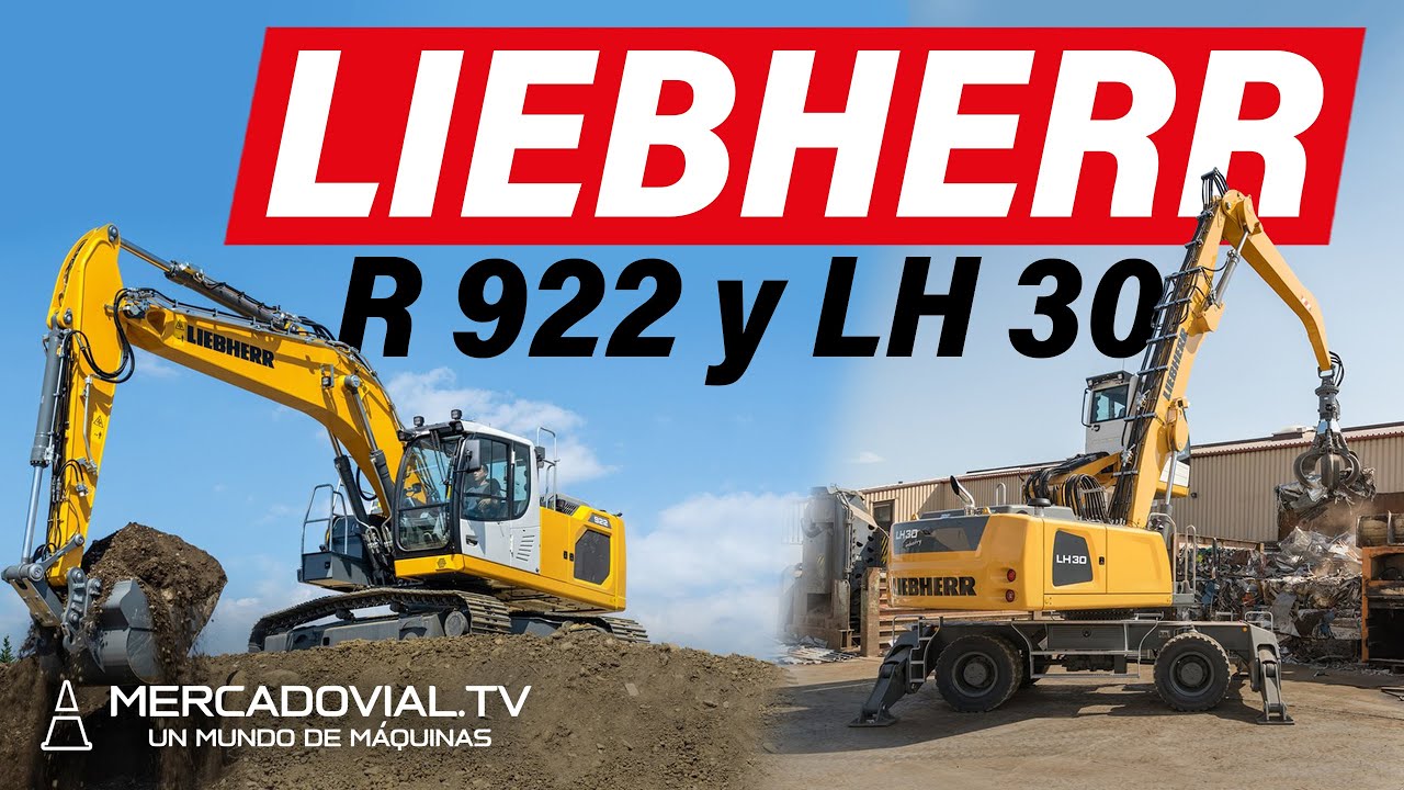 PODER LIEBHERR! Excavadora R 922 y Manipulador de Materiales LH 30 | Raico | Mercado Vial TV