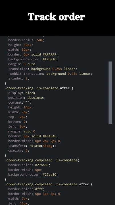 Html and css code for Track order || html tutorial for beginners ...