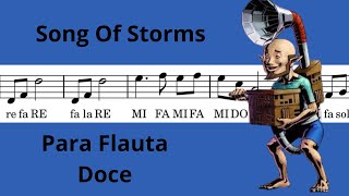 Song Of Storms Para Flauta Doce - Partitura Com Notas