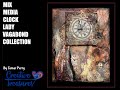 Mixed Media Clock, Stamperia Lady Vagabond Collection, Process video.