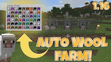 1.16 EASY AUTOMATIC WOOL FARM [Minecraft Bedrock, Xbox, Ps4, Switch, MCPE]