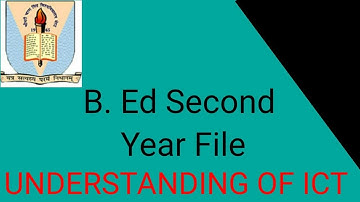 CCS UNIVERSITY MEERUT# Understanding of ICT practical  file b. ed second year