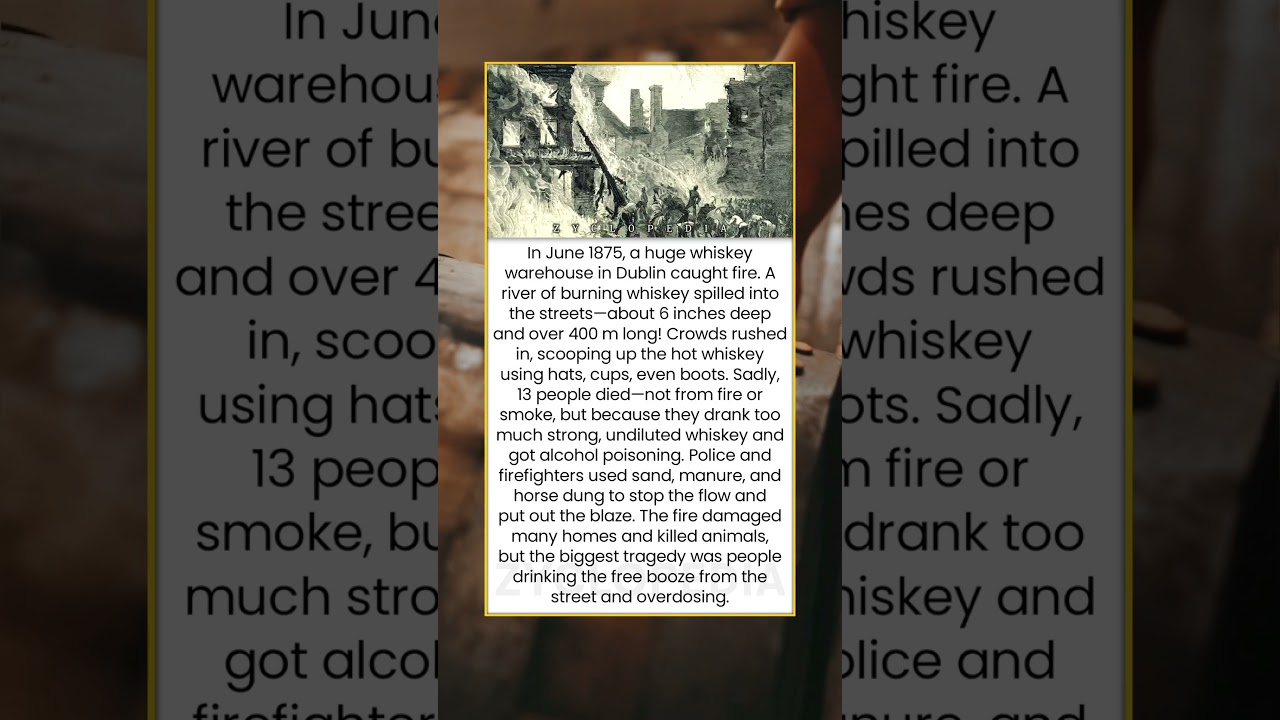 Dublin Whiskey Fire 1875 
