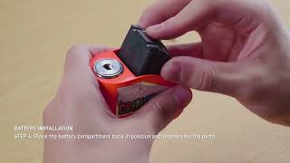 [KOVIX Disc Lock KD6] Battery Installation   Alarm Activation