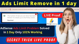 How to Remove Ad Serving Limit 1 day |ad serving has been limited |ad serving has been limited fixed