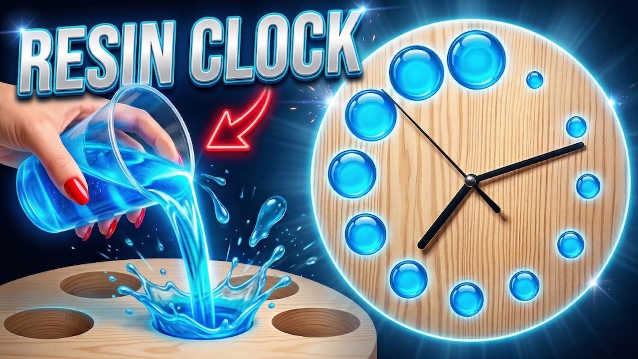 Making a Stunning Blue Resin Clock | Satisfying Epoxy Pour – Resin Art ...
