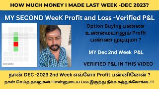 My December 2nd Week Profit and Loss|#optionbuying #optiontrading #tradewithpk