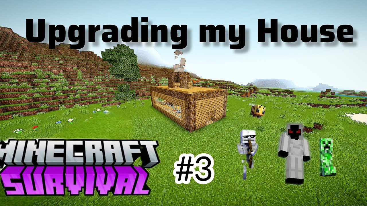 I upgrade my house in Survival series #minecraft #viral - YouTube