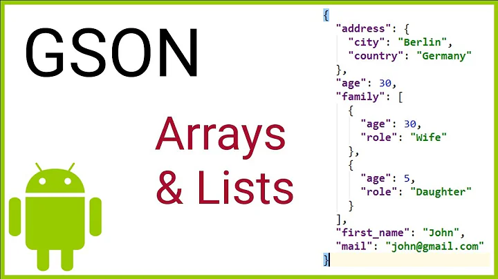 GSON Tutorial Part 3 - ARRAYS AND LISTS - Android Studio Tutorial