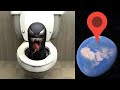 Skibidi Toilet Venom on Google Earth!