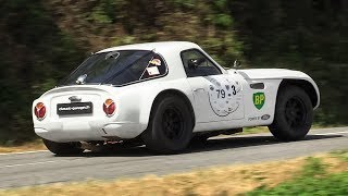 TVR Griffith 200 Race Car in action on Vernasca Hillclimb: Ford 289 V8 Engine Sound!