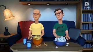 Caillou Gets His First Job At The Cafe On Plotagon