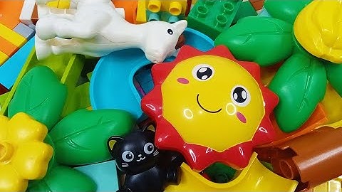 Satisfying building block marble run ☆ Build an exciting and easy marble run with lego duplo