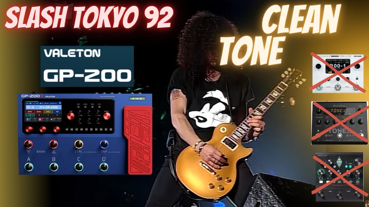 Clean Tone Slash Live Tokyo 1992 - The best? Valeton GP200 - YouTube