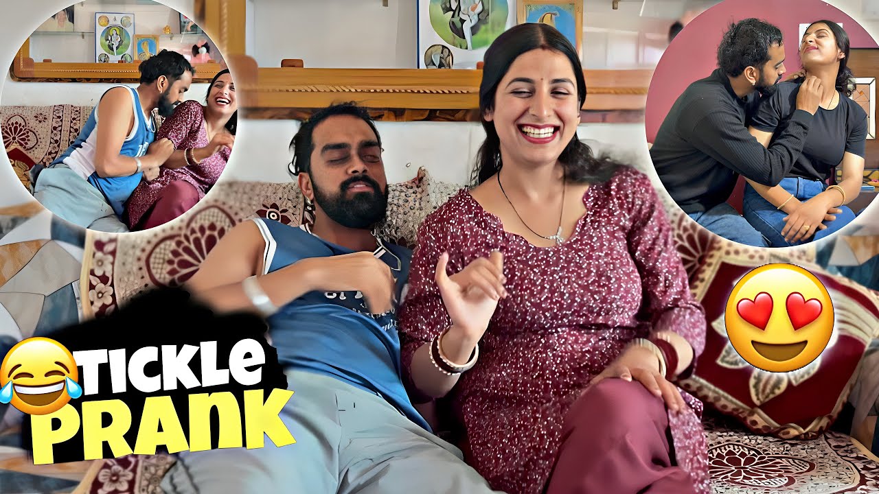प्यार हो गया💕 Best tickle prank 🤣 wife Gone Romantic | tickling prank on wife | Chetnamit 