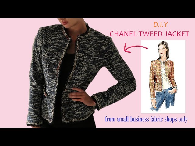 I DIY'D Chanel Tweed Jacket For Cheap  Chanel Haute Couture Inspired 