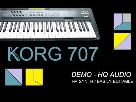 Korg 707 demo  - Bass Sounds and more - HQ AUDIO