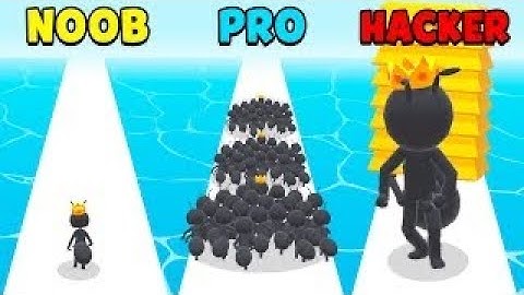 NOOB vs PRO vs HACKER / Tiny Run - All levels Gameplay android/ios