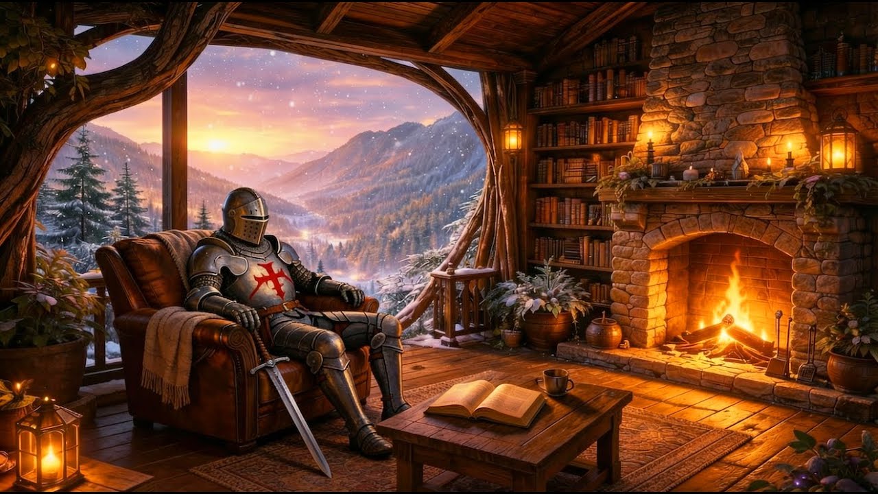 Winter's Refuge in Stone and Wood | Medieval Fantasy Music for Deep Relaxation
