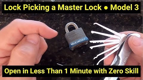🔒Lock Picking ● Open a Master Lock Model No. 3 in Only 1 Minute with ZERO Skill Required