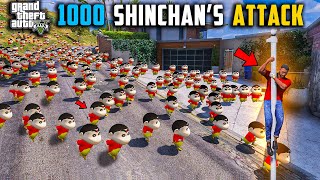 1000 Shinchan's😂 Attack On Franklin And Doraemon👽 In Gta 5😱| #dominator_yt #gta5telugu #shinchan