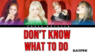 BLACKPINK - Don't Know What To Do [Color Coded Lyrics HAN/ROM/ENG]