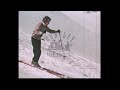 Skiers attempt slalom course 1950s  film 1091721
