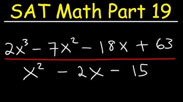 Long Division of Polynomials - SAT Math Part 19