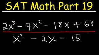 Long Division of Polynomials - SAT Math Part 19