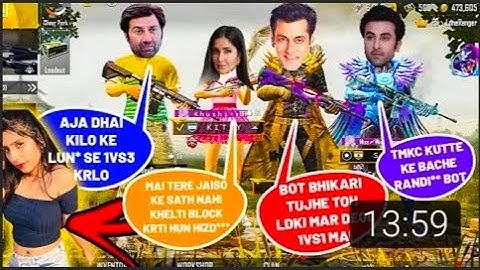 Random Conqueror HOT GIRL Call me Noob and I challenge for Tdm Room 1vs3   PUBGMOBILE   PART 1