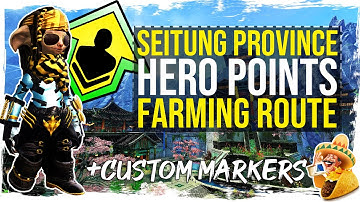 Guild Wars 2 - Hero Points Farming Route - Seitung Province - with Custom Markers