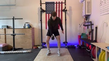 Offset dumbbell front squat